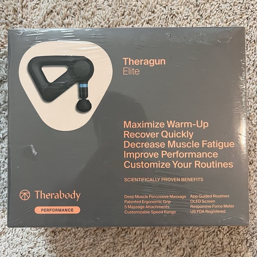 Theragun Elite Handheld Bluetooth Deep Tissue Massage Gun (5th Generation) Black